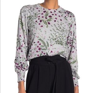 Joie Verna Floral Crew Neck Sweater